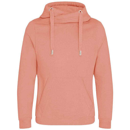 Dusty Pink - Back - Awdis Unisex Adult Cross Neck Hoodie