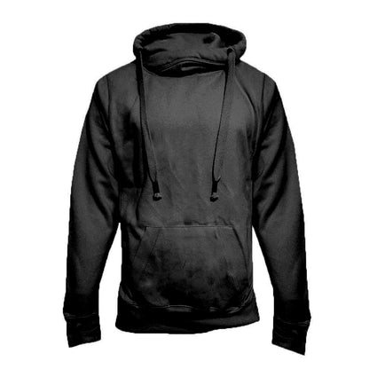 Black Smoke - Front - Awdis Unisex Adult Cross Neck Hoodie