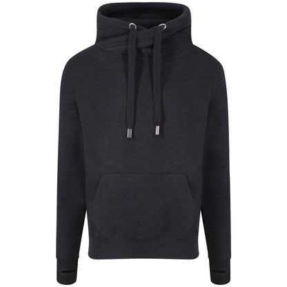 Black Smoke - Back - Awdis Unisex Adult Cross Neck Hoodie