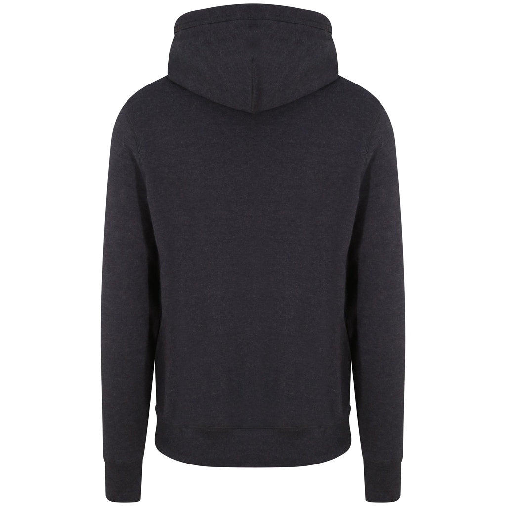 Black Smoke - Side - Awdis Unisex Adult Cross Neck Hoodie