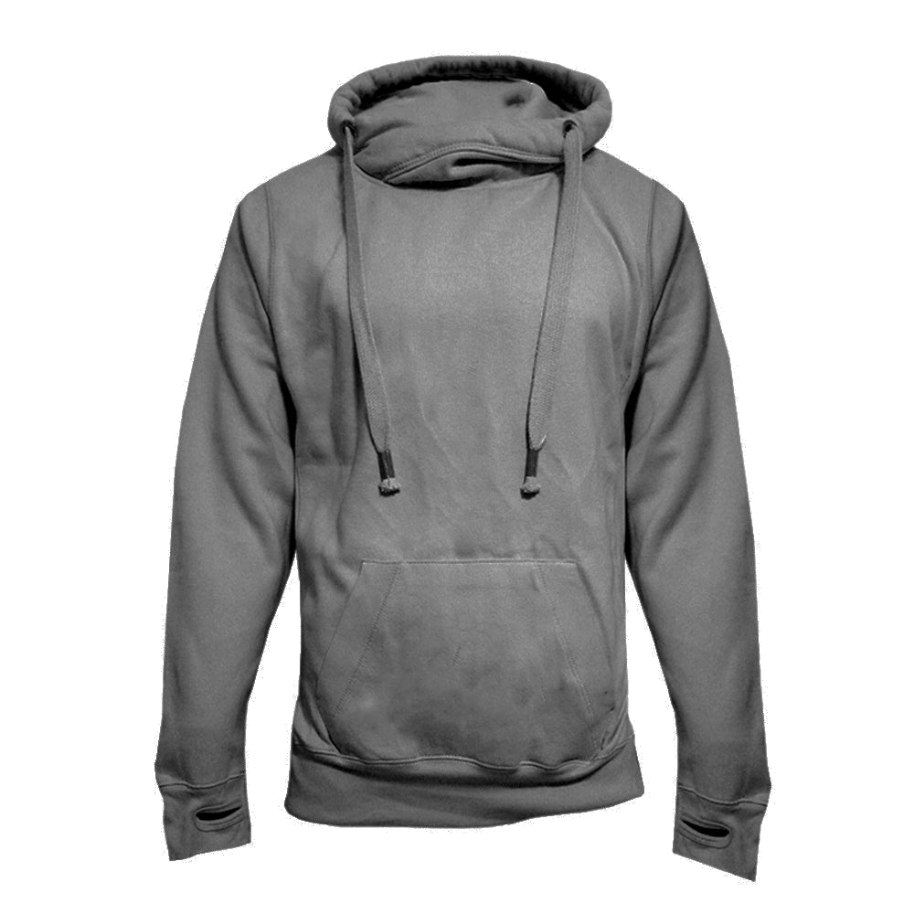 Charcoal - Front - Awdis Unisex Adult Cross Neck Hoodie