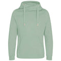 Dusty Green - Back - Awdis Unisex Adult Cross Neck Hoodie