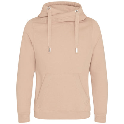 Nude - Front - Awdis Unisex Adult Cross Neck Hoodie
