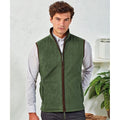 Moss Green-Brown - Back - Premier Mens Artisan Fleece Gilet