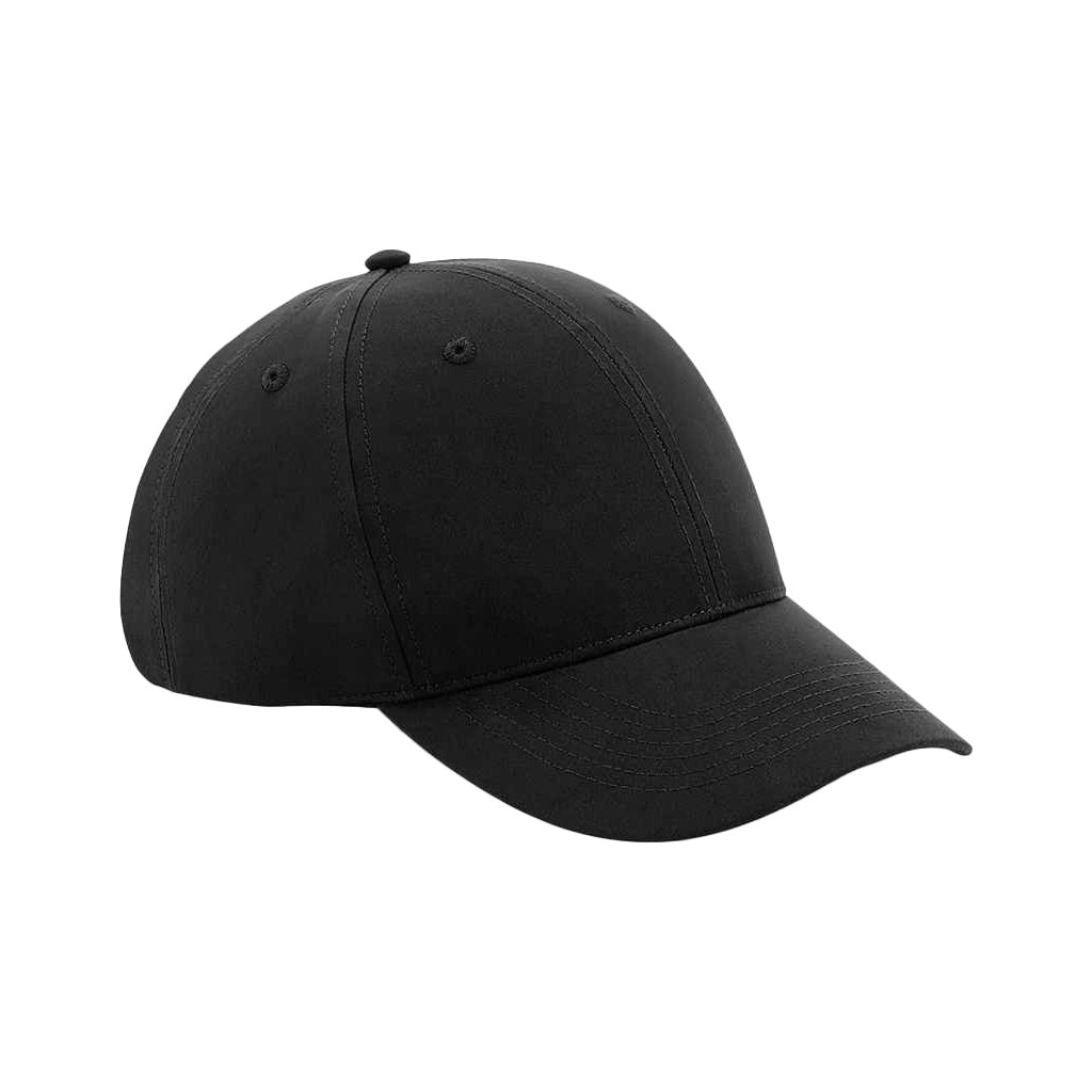 Black - Front - Beechfield Unisex Adult 6 Panel Cap