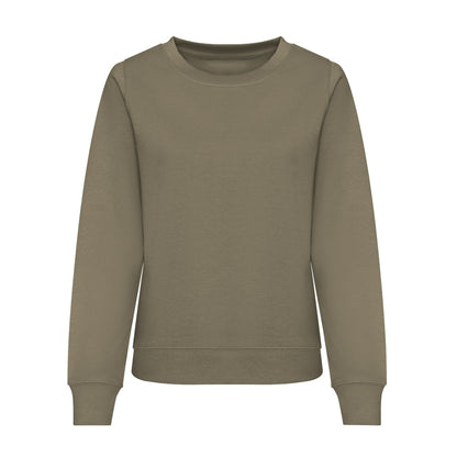 Dusky Green - Front - Awdis Womens-Ladies Sweatshirt