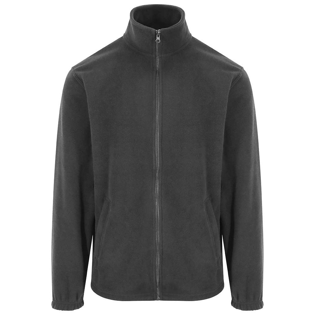 Charcoal - Front - PRO RTX Unisex Adult Fleece Jacket