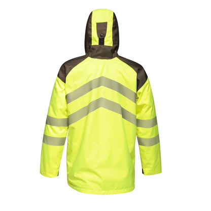 Yellow-Grey - Back - Tactical Threads Unisex Adult Hi-Vis Parka