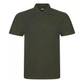 Khaki - Front - PRO RTX Unisex Adult Pique Polo Shirt
