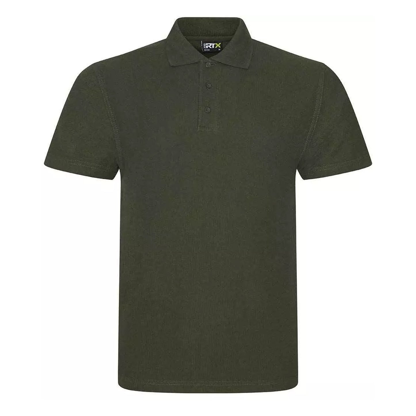 Khaki - Front - PRO RTX Unisex Adult Pique Polo Shirt