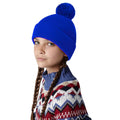 Bright Royal Blue - Back - Beechfield Childrens-Kids Original Pom Pom Beanie