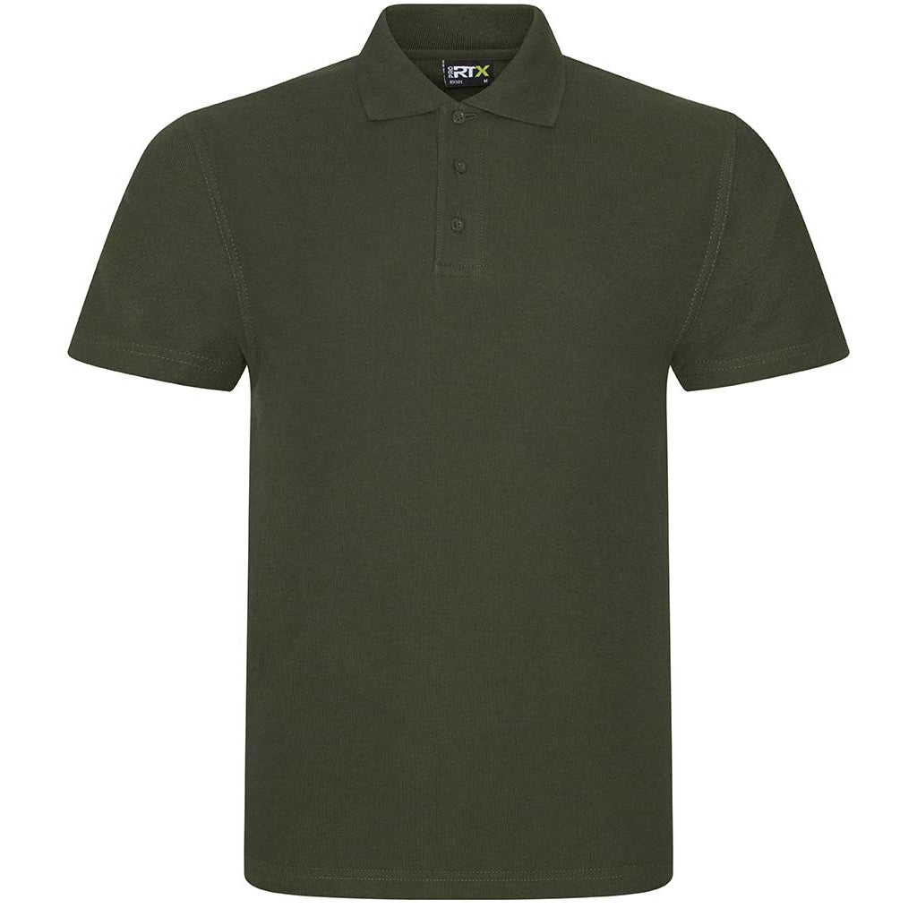 Khaki - Front - PRO RTX Mens Pro Piqué Polo Shirt