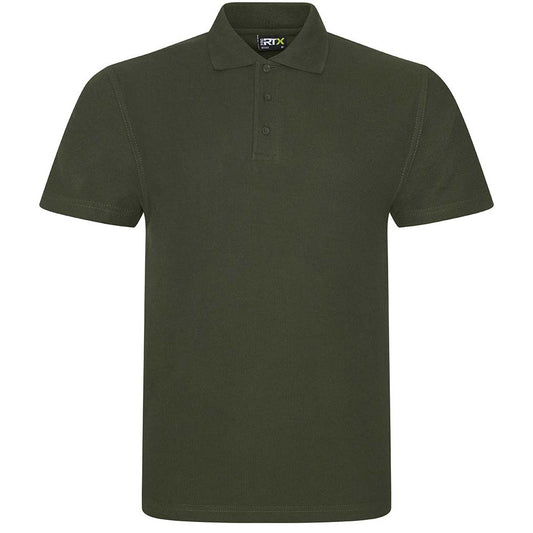 Khaki - Front - PRO RTX Mens Pro Piqué Polo Shirt