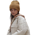 Biscuit Beige - Side - Beechfield Cuffed Recycled Oversized Beanie