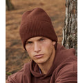 Walnut Brown - Back - Beechfield Cuffed Recycled Oversized Beanie