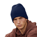 Oxford Navy - Side - Beechfield Cuffed Recycled Oversized Beanie