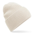 Oatmeal - Front - Beechfield Cuffed Recycled Oversized Beanie