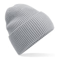 Light Grey - Back - Beechfield Cuffed Recycled Oversized Beanie