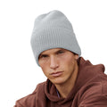 Light Grey - Back - Beechfield Cuffed Recycled Oversized Beanie