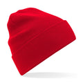 Classic Red - Front - Beechfield Original Cuffed Organic Cotton Beanie