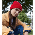 Classic Red - Back - Beechfield Original Cuffed Organic Cotton Beanie