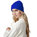 Bright Royal Blue - Back - Beechfield Original Cuffed Organic Cotton Beanie