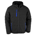 Black-Royal Blue - Front - Result Genuine Recycled Mens Compass Padded Jacket