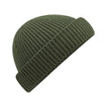 Olive Green - Front - Beechfield Unisex Adult Recycled Harbour Beanie