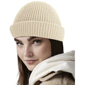 Oatmeal - Back - Beechfield Unisex Adult Recycled Harbour Beanie