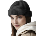 Black - Back - Beechfield Unisex Adult Recycled Harbour Beanie