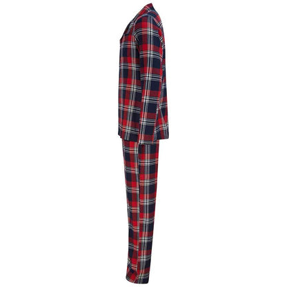 Red-Navy - Lifestyle - SF Mens Tartan Pyjama Set