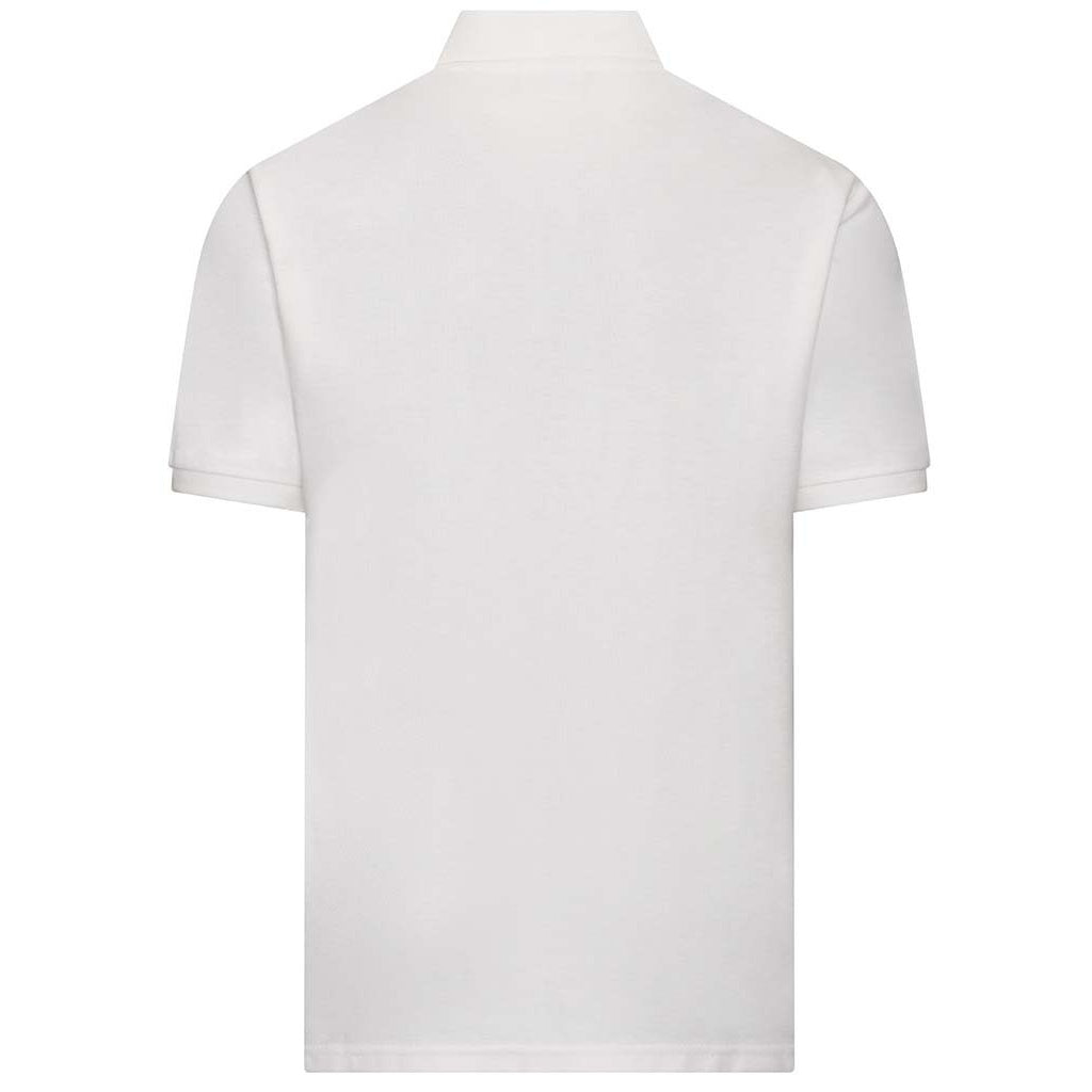White - Back - Awdis Adults Unisex Academy Pique Polo Shirt