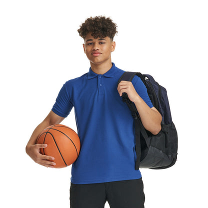 Royal Blue - Side - Awdis Adults Unisex Academy Pique Polo Shirt