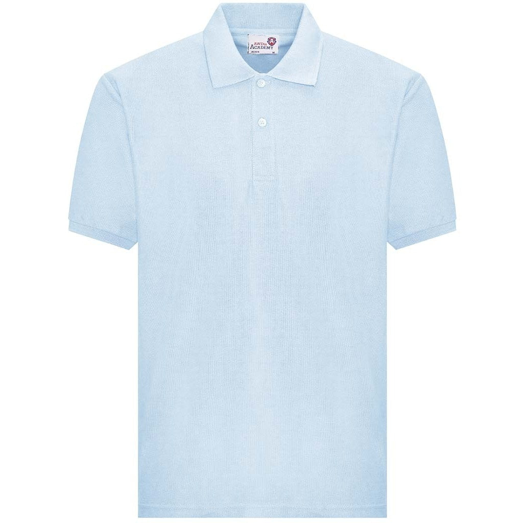 Sky Blue - Front - Awdis Adults Unisex Academy Pique Polo Shirt