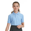 Sky Blue - Back - Awdis Boys Academy Pique Polo Shirt