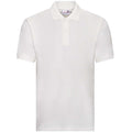 White - Front - Awdis Adults Unisex Academy Pique Polo Shirt