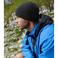 Black - Back - Beechfield Water Repellent Active Beanie