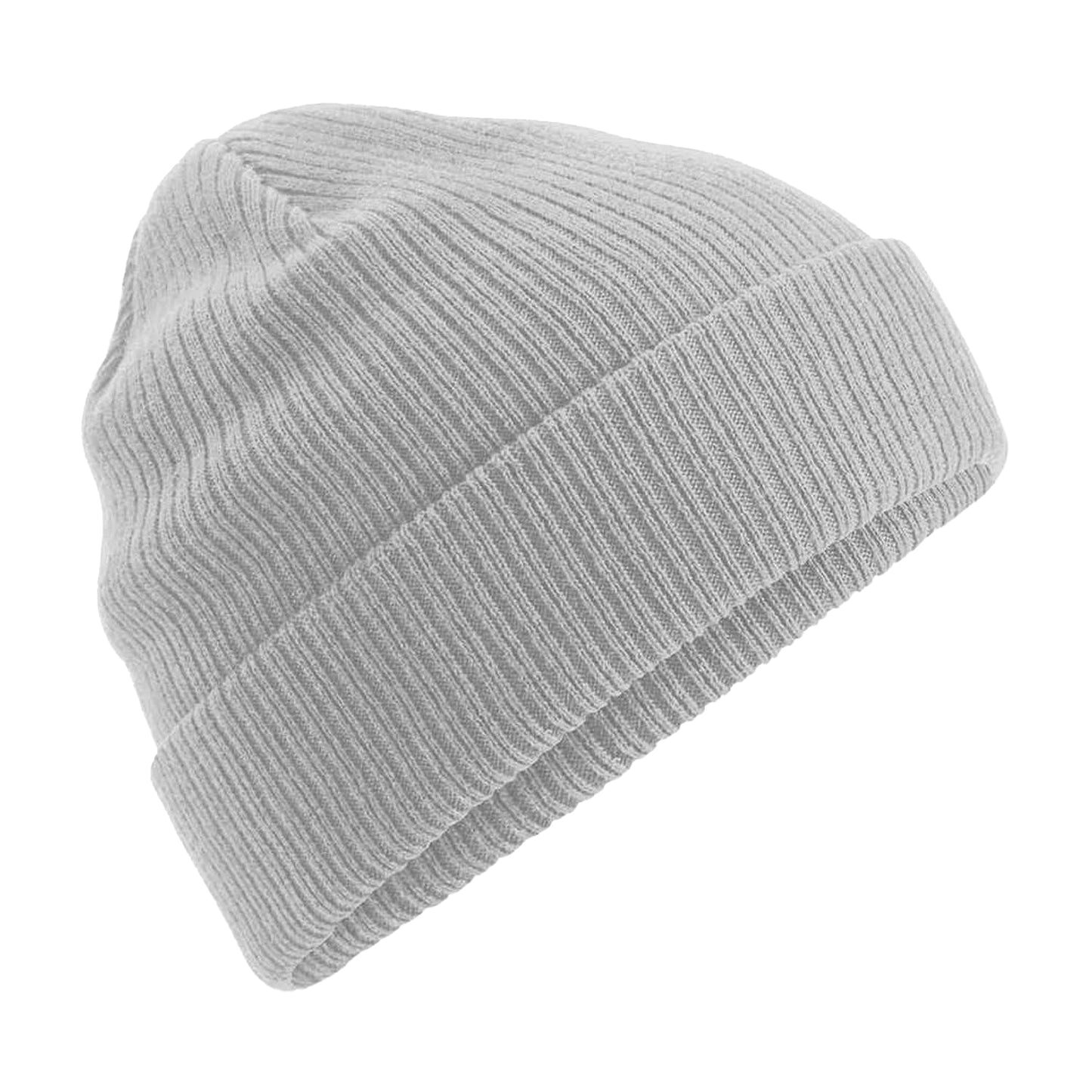 Light Grey - Front - Beechfield Organic Cotton Beanie