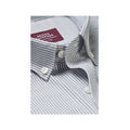 Silver Grey Stripe - Side - Brook Taverner Mens Lawrence Oxford Formal Shirt