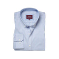Sky Blue Stripe - Front - Brook Taverner Mens Lawrence Oxford Formal Shirt