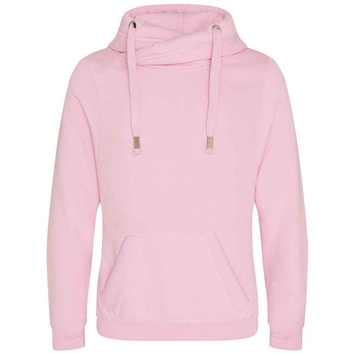Baby Pink - Back - Awdis Unisex Adult Crossover Collar Hoodie