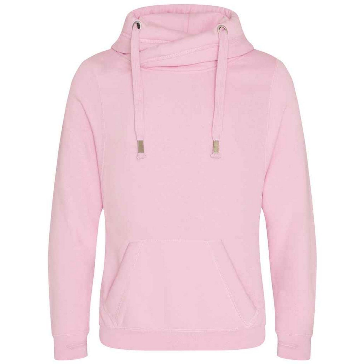 Baby Pink - Back - Awdis Unisex Adult Crossover Collar Hoodie