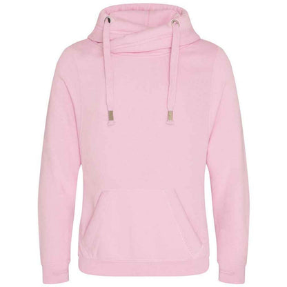 Baby Pink - Back - Awdis Unisex Adult Crossover Collar Hoodie