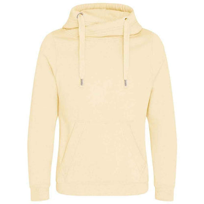 Vanilla - Front - Awdis Unisex Adult Crossover Collar Hoodie