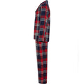 Red-Navy - Side - SF Minni Childrens-Kids Tartan Long Pyjama Set