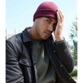 Burgundy - Side - Beechfield Unisex Adult Beanie
