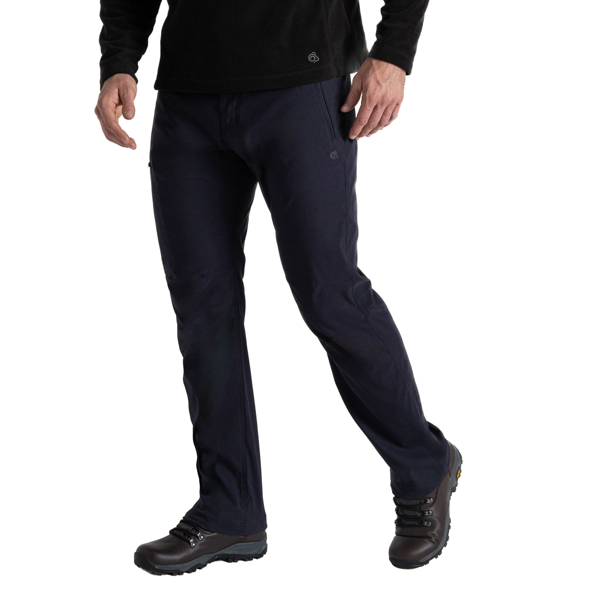 Dark Navy - Side - Craghoppers Mens Expert Kiwi Pro Stretch Hiking Trousers
