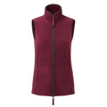 Burgundy-Brown - Front - Premier Womens-Ladies Artisan Fleece Gilet