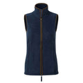 Navy-Brown - Front - Premier Womens-Ladies Artisan Fleece Gilet