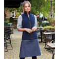 Navy-Brown - Back - Premier Womens-Ladies Artisan Fleece Gilet